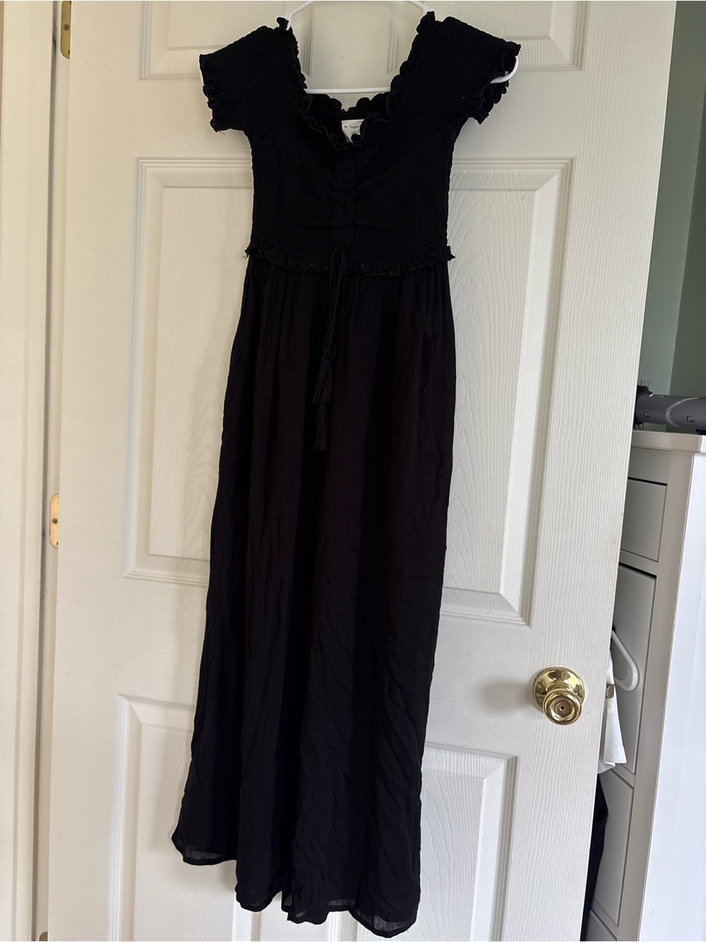 Black Women’s Smocked Maxi romper Dress - Elegant Everyday Style